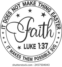 Faith it does not make things easier it makes them possible luke 1 37-01 Christian DTF 284
