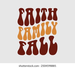 Faith Family Otoño, Camiseta de otoño, Camiseta divertida de Acción de Gracias de otoño Diseño de camiseta de calabaza, Diseño de otoño, Diseños de calabaza