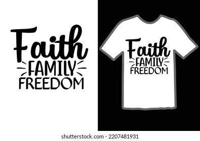 Faith family freedom svg design