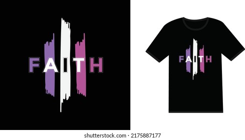 Faith futuristic typography t shirt and apparel design for print.