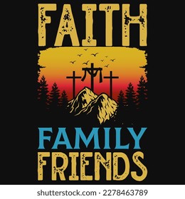 Faith god or jesus graphics tshirt design vector design 