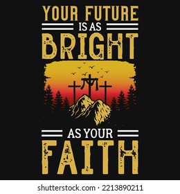 Faith or god jesus tshirt design