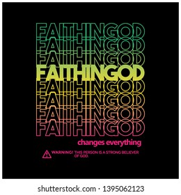 faith in god typography design 