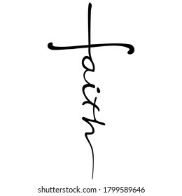 Faith Graphic Shape Cross Stock Vector (Royalty Free) 1799589646