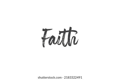 Faith Hand Drawn Lettering Religious Quote Stock Vector (Royalty Free ...