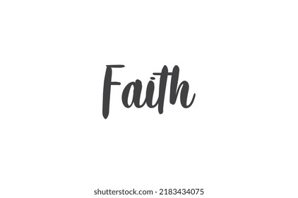 Faith Hand Drawn Lettering Religious Quote Stock Vector (Royalty Free ...