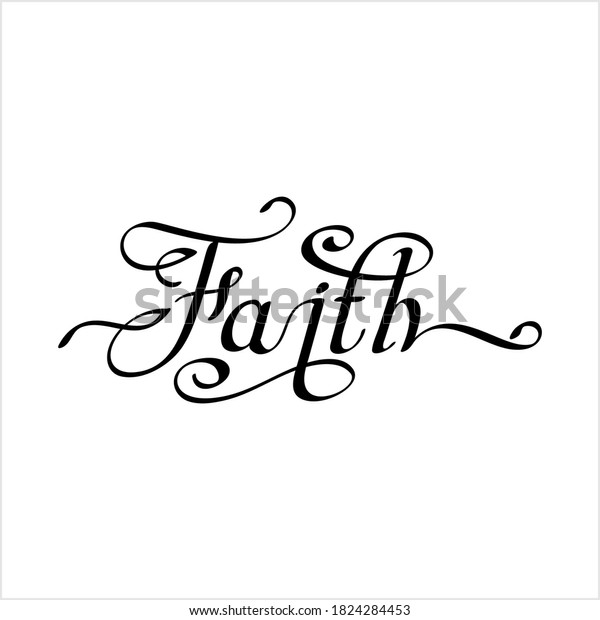 Faith Hand Drawn Pen Ink Style Stock Vector (Royalty Free) 1824284453