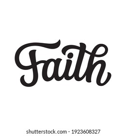 Faith Hand Lettering Text Isolated On Stock Vector (Royalty Free ...