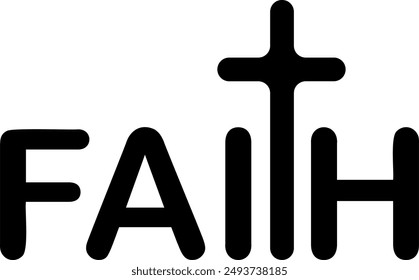 Fe. Ilustración vectorial tipográfica con letras a mano