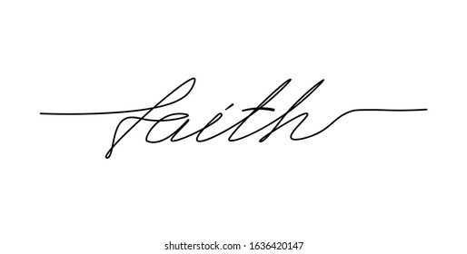 Faith Hand Written Calligraphy Lettering Text Stock Vector Royalty