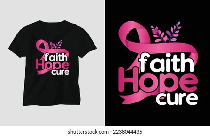 faith hope cure - World Cancer Day Design with Ribbon, Sign, Love, Fist, and Butterfly 