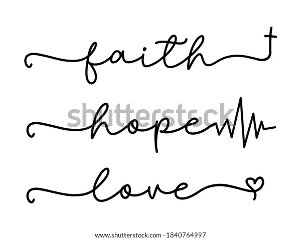 Faith Hope Love Bible Religious Churh Stock Vector (Royalty Free ...