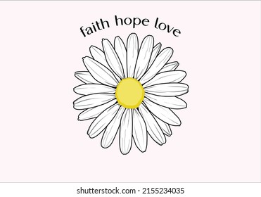 faith hope love hand drawn design vector hand drawn   For fashion graphics, t shirt prints, posters etc.