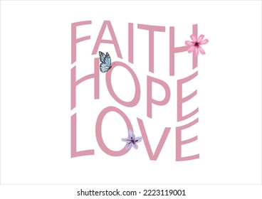 faith hope love hand drawn design