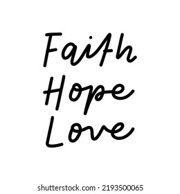 Faith Hope Love Logo Tshirt Print Stock Vector (Royalty Free ...