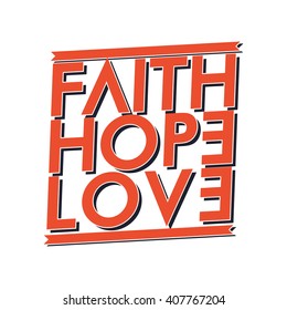 Faith Hope Love typography