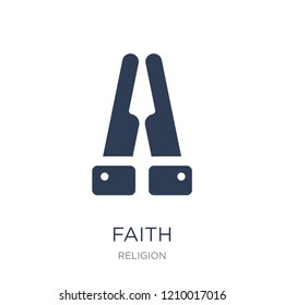 Faith icon. Trendy flat vector Faith icon on white background from Religion collection, vector illustration can be use for web and mobile, eps10