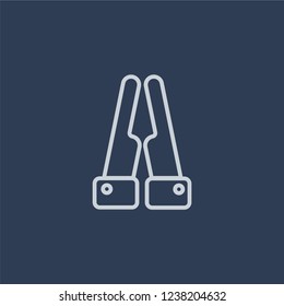 Faith icon. Trendy flat vector line Faith icon on dark blue background from Religion collection. 