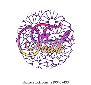Faith Inspirational Quotes Vector Design For T shirt, Mug, Keychain, Sticker Design