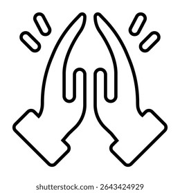 faith line icon design. faith thin black outline symbol vector illustration. editable stroke icon on transparent background.