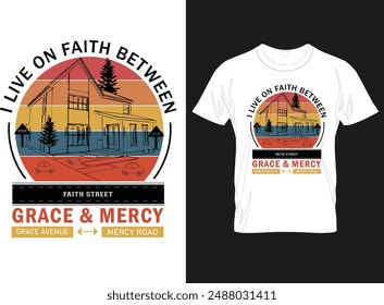 faith t shirt design template vector custom 