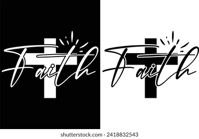 faith  t shirt design vector eps.file