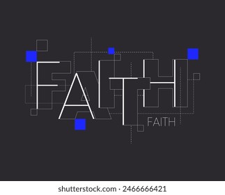 Faith Typographic Design Modern abstract t-shirt printing and faith logo