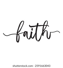 Faith Typography banner  Christian inspirational print