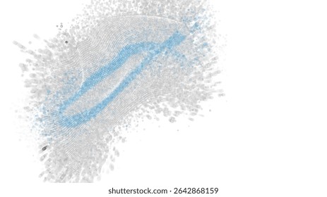 fé, vetor 3d bandeira com um splash de pontos de tinta, explosão de pontos coloridos