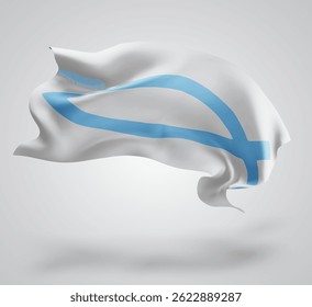 fé, vetor 3d bandeira com ondas em um fundo branco