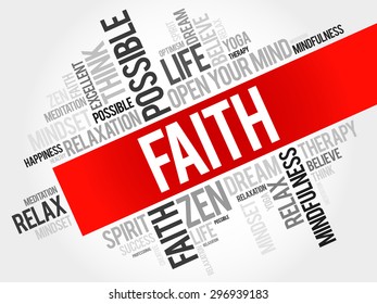 Faith word cloud concept