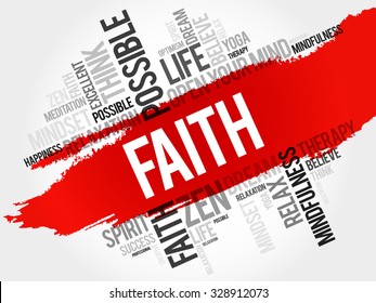 Faith word cloud concept