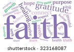 Faith Word Cloud On a White Background. 