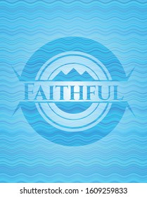 Faithful water emblem background. Vector Illustration. Detailed.