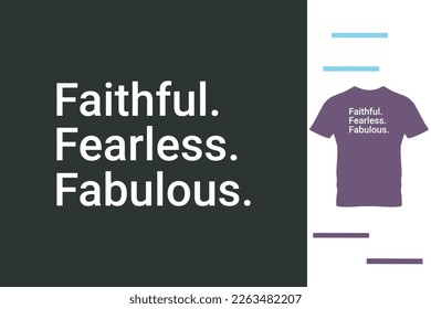 Faithfull woman t shirt design 