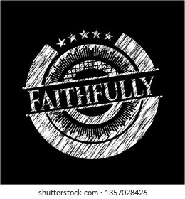 Faithfully chalk emblem