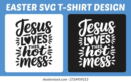Vom Glauben inspiriertes Ostertypografie-T-Shirt-Design mit fett handgeschriebenem Text und dekorativen Akzenten. Perfekt für christliche Kleidung, Frühlingsfeiern, kirchliche Veranstaltungen, Geschenke und sinnvolle Feiertagsartikel.
