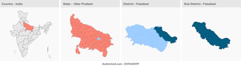 Faizabad map, Faizabad District, Uttar Pradesh State, Republic of India, Government of  Uttar Pradesh, Indian territory, Eastern India, politics, village, tourism