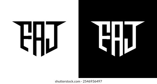 FAJ-Buchstaben-Logo-Design mit weißem Hintergrund in Illustrator, Vektorlogo modernen Alphabet Schriftart Überlappung Stil, Kalligraphie-Designs für Logo, Poster, Einladung, etc.