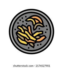 fajita chicken color icon vector. fajita chicken sign. isolated symbol illustration