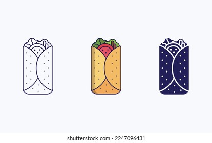 Fajita icon food vector illustration
