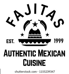 fajitas label on white