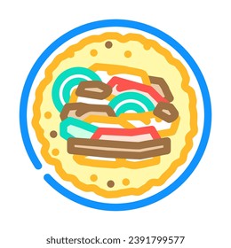 fajitas mexican cuisine color icon vector. fajitas mexican cuisine sign. isolated symbol illustration