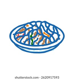 fajitas cozinha mexicana ícone doodle esboço vetor. sinal de cozinha mexicana fajitas. ilustração símbolo isolado