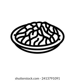 fajitas mexican cuisine line icon vector. fajitas mexican cuisine sign. isolated contour symbol black illustration