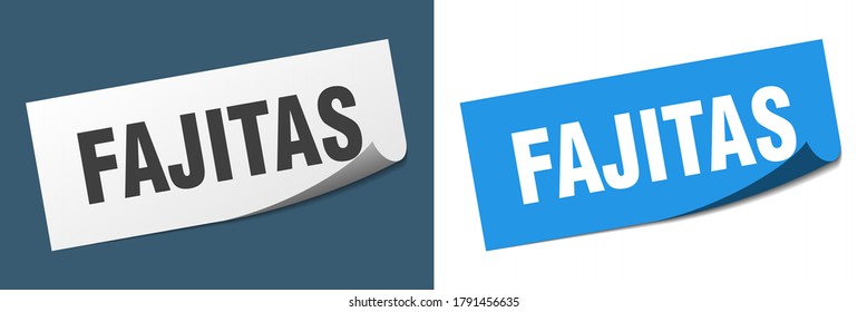 Fajitas Sticker Set Fajitas Paper Peeler Stock Vector (Royalty Free ...