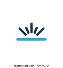 Fajr Colorful Icon Symbol. Premium Quality Isolated Sunlight Element In Trendy Style.