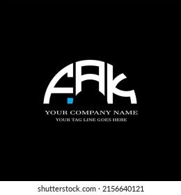 FAK letter logo creative design with vector graphic