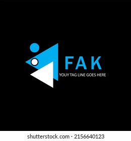 FAK letter logo creative design with vector graphic
