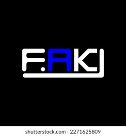 FAK letter logo creative design with vector graphic, FAK simple and modern logo.